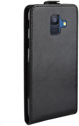 Samsung Galaxy A6 Verticaal Flip Hoesje Zwart afbeelding 7