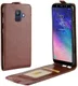 Samsung Galaxy A6 Verticaal Flip Hoesje Bruin afbeelding 3