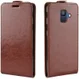 Samsung Galaxy A6 Verticaal Flip Hoesje Bruin afbeelding 1