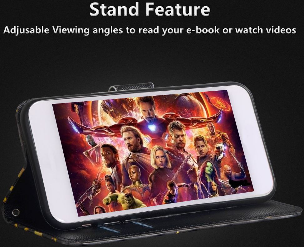 Nokia 6 (2018) Lederen Portemonnee Hoesje met Print Vlinders afbeelding 8