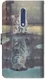 Nokia 6.1 Lederen Portemonnee Hoesje met Print Kat afbeelding 2