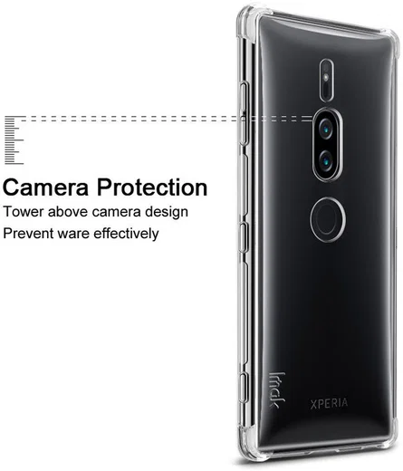 IMAK Sony Xperia XZ2 Premium Hoesje met Screenprotector Metaal Zwart afbeelding 5