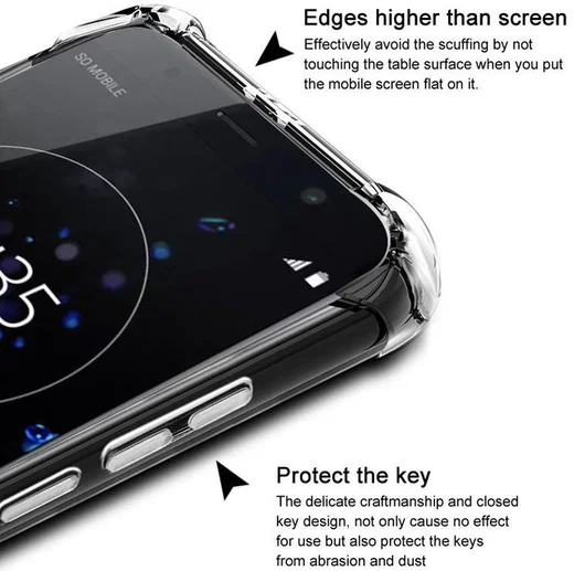 IMAK Sony Xperia XZ2 Premium Hoesje met Screenprotector Transparant afbeelding 4