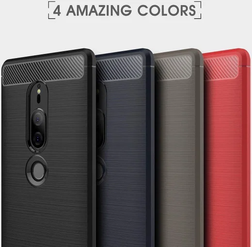 Sony Xperia XZ2 Premium Geborsteld TPU Hoesje Blauw afbeelding 4