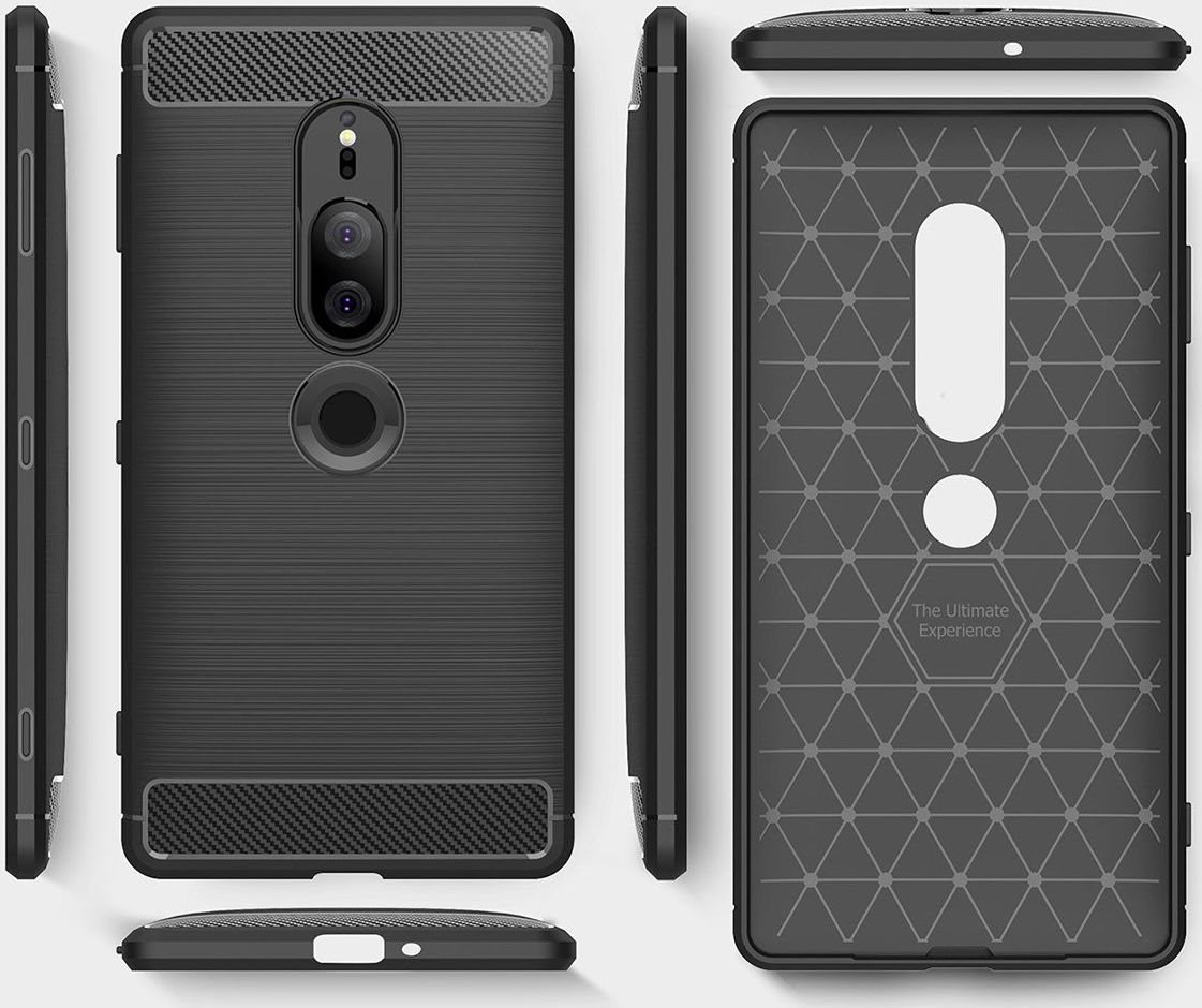 Sony Xperia XZ2 Premium Geborsteld TPU Hoesje Blauw afbeelding 7