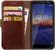 Rosso Element Nokia 3.1 Hoesje Book Cover Bruin afbeelding 1
