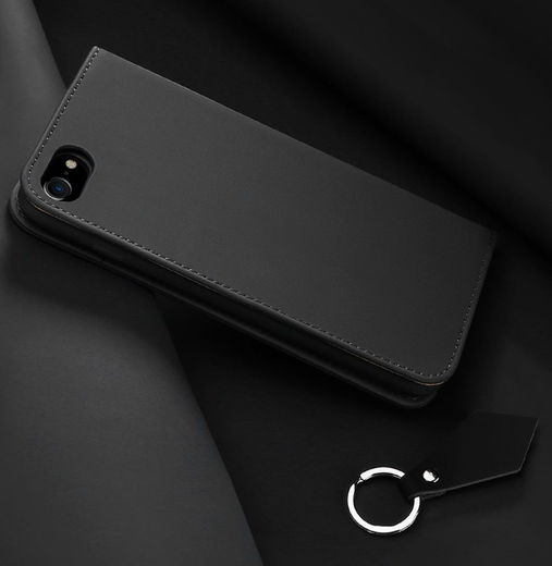 Dux Ducis Luxe Book Case iPhone 8 / 7 / SE 2020 / 2022 Echt Leer Zwart afbeelding 8