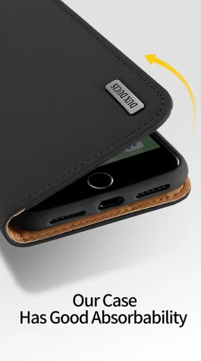 Dux Ducis Luxe Book Case iPhone 8 / 7 / SE 2020 / 2022 Echt Leer Blauw afbeelding 4