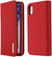 Dux Ducis Luxe Book Case Apple iPhone X Hoesje Echt Leer Rood afbeelding 1
