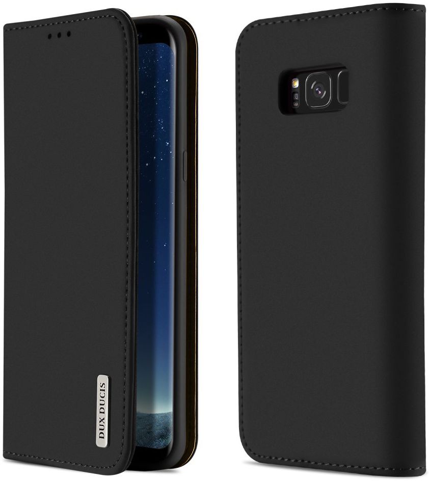 Dux Ducis Luxe Book Case Samsung Galaxy S8 Hoesje Echt Leer Zwart afbeelding 1
