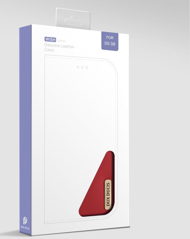 Dux Ducis Luxe Book Case Samsung Galaxy S8 Hoesje Echt Leer Rood afbeelding 6