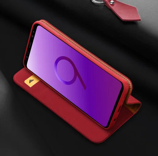 Dux Ducis Luxe Book Case Samsung Galaxy S9 Hoesje Echt Leer Rood afbeelding 5