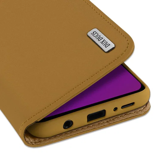 Dux Ducis Luxe Book Case Samsung Galaxy S9 Hoesje Echt Leer Khaki afbeelding 4