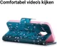 Samsung Galaxy J6 (2018) Lederen Portemonnee Hoesje Pink Flowers afbeelding 3
