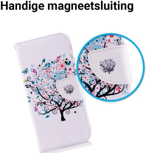 Samsung Galaxy J6 (2018) Lederen Portemonnee Hoesje Tree afbeelding 2