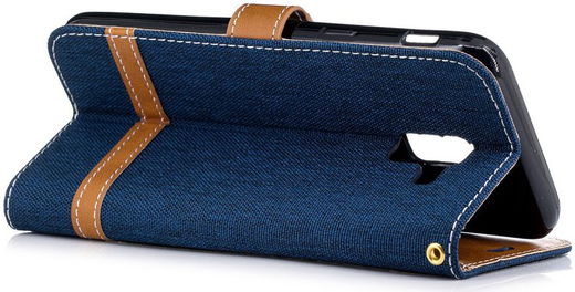 Samsung Galaxy J6 (2018) Jeans Portemonnee Hoesje Donker Blauw afbeelding 10