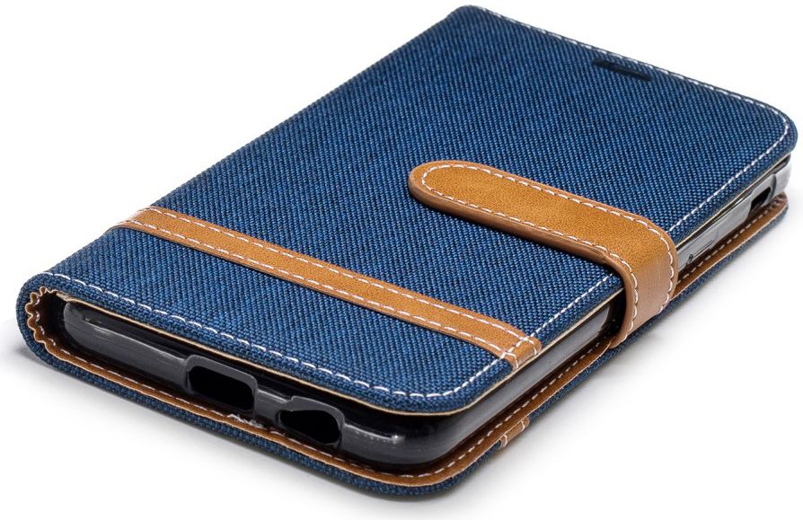 Samsung Galaxy J6 (2018) Jeans Portemonnee Hoesje Donker Blauw afbeelding 8
