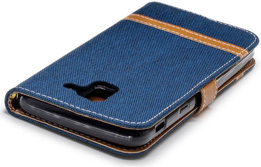 Samsung Galaxy J6 (2018) Jeans Portemonnee Hoesje Donker Blauw afbeelding 9