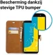 Samsung Galaxy J6 (2018) Jeans Portemonnee Hoesje Zwart afbeelding 4