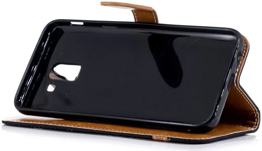 Samsung Galaxy J6 (2018) Jeans Portemonnee Hoesje Zwart afbeelding 8