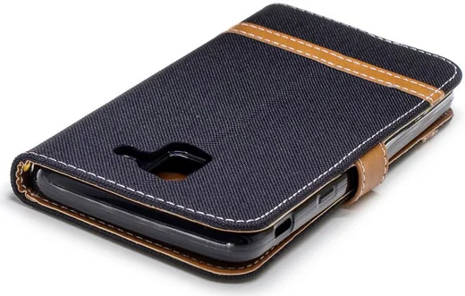 Samsung Galaxy J6 (2018) Jeans Portemonnee Hoesje Zwart afbeelding 10