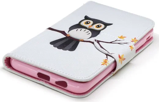 Samsung Galaxy J6 (2018) Lederen Portemonnee Hoesje Owl Tree afbeelding 9