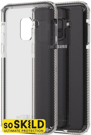 SoSkild Galaxy A8 2018 Transparant Hoesje Defend Impact Backcover afbeelding 1
