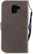 Samsung Galaxy J6 (2018) Lederen Wallet Hoesje Flower Print Grijs afbeelding 8