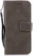 Samsung Galaxy J6 (2018) Lederen Wallet Hoesje Flower Print Grijs afbeelding 1