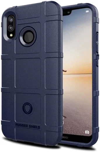 Huawei P20 Lite Anti-Shock Hybride Hoesje Donker Blauw afbeelding 1