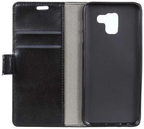 Samsung Galaxy J6 (2018) Crazy Horse Portemonnee Hoesje Zwart afbeelding 7