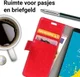 Samsung Galaxy J6 (2018) Crazy Horse Portemonnee Hoesje Rood afbeelding 4