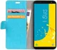 Samsung Galaxy J6 (2018) Crazy Horse Portemonnee Hoesje Blauw afbeelding 2