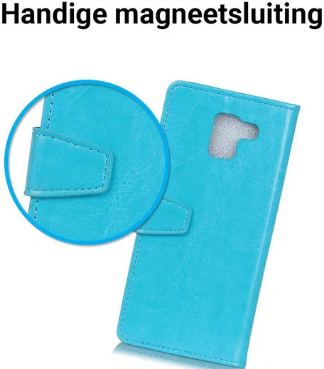 Samsung Galaxy J6 (2018) Crazy Horse Portemonnee Hoesje Blauw afbeelding 3