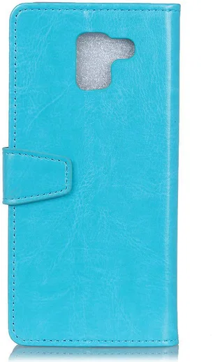 Samsung Galaxy J6 (2018) Crazy Horse Portemonnee Hoesje Blauw afbeelding 9