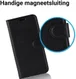 Samsung Galaxy J6 (2018) Litchi Skin Leren Portemonnee Hoesje Zwart afbeelding 3