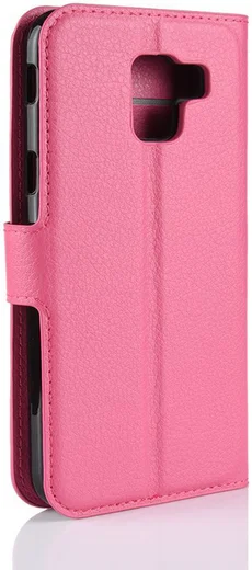 Samsung Galaxy J6 (2018) Litchi Skin Leren Portemonnee Hoesje Roze afbeelding 8