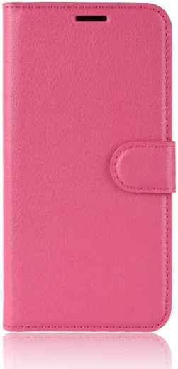 Samsung Galaxy J6 (2018) Litchi Skin Leren Portemonnee Hoesje Roze afbeelding 1