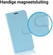 Samsung Galaxy J6 (2018) Litchi Skin Leren Portemonnee Hoesje Blauw afbeelding 4
