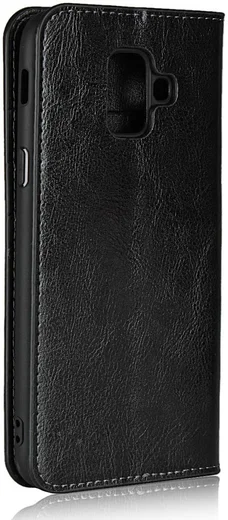 Samsung Galaxy A6 Crazy Horse Leren Portemonnee Hoesje Zwart afbeelding 3