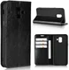 Samsung Galaxy A6 Crazy Horse Leren Portemonnee Hoesje Zwart afbeelding 6