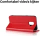 Samsung Galaxy A6 (2018) Crazy Horse Leren Portemonnee Hoesje Rood afbeelding 5