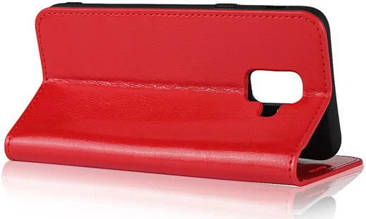 Samsung Galaxy A6 (2018) Crazy Horse Leren Portemonnee Hoesje Rood afbeelding 7