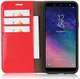 Samsung Galaxy A6 (2018) Crazy Horse Leren Portemonnee Hoesje Rood afbeelding 2