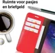 Samsung Galaxy A6 (2018) Crazy Horse Leren Portemonnee Hoesje Rood afbeelding 3