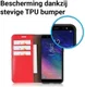 Samsung Galaxy A6 (2018) Crazy Horse Leren Portemonnee Hoesje Rood afbeelding 4