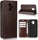 Samsung Galaxy A6 Crazy Horse Leren Portemonnee Hoesje Coffee afbeelding 4
