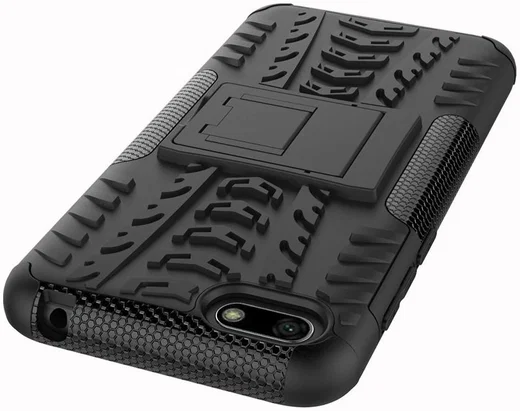 Huawei Y5 (2018) Hybride Kickstand Hoesje Zwart afbeelding 6