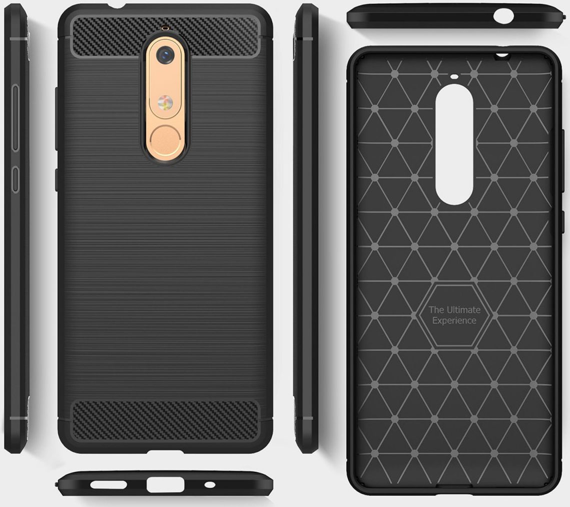 Nokia 5.1 Geborsteld TPU Hoesje Blauw afbeelding 11
