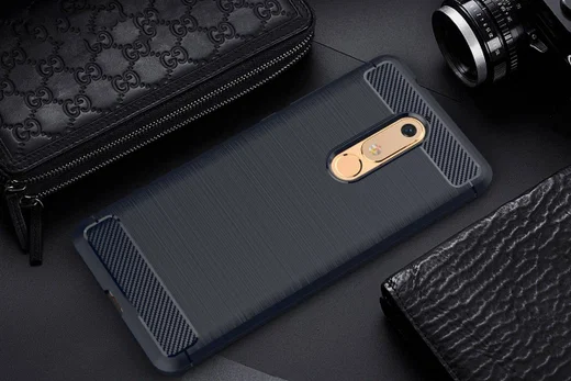 Nokia 5.1 Geborsteld TPU Hoesje Blauw afbeelding 2